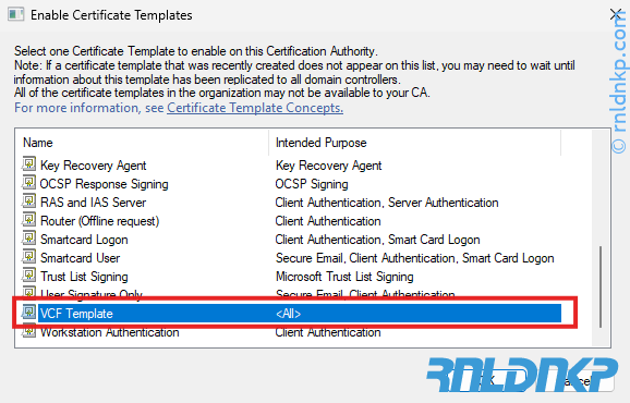 Voorbereidingen om VCF 9 gebruik te laten maken van Active Directory Certificate Services
